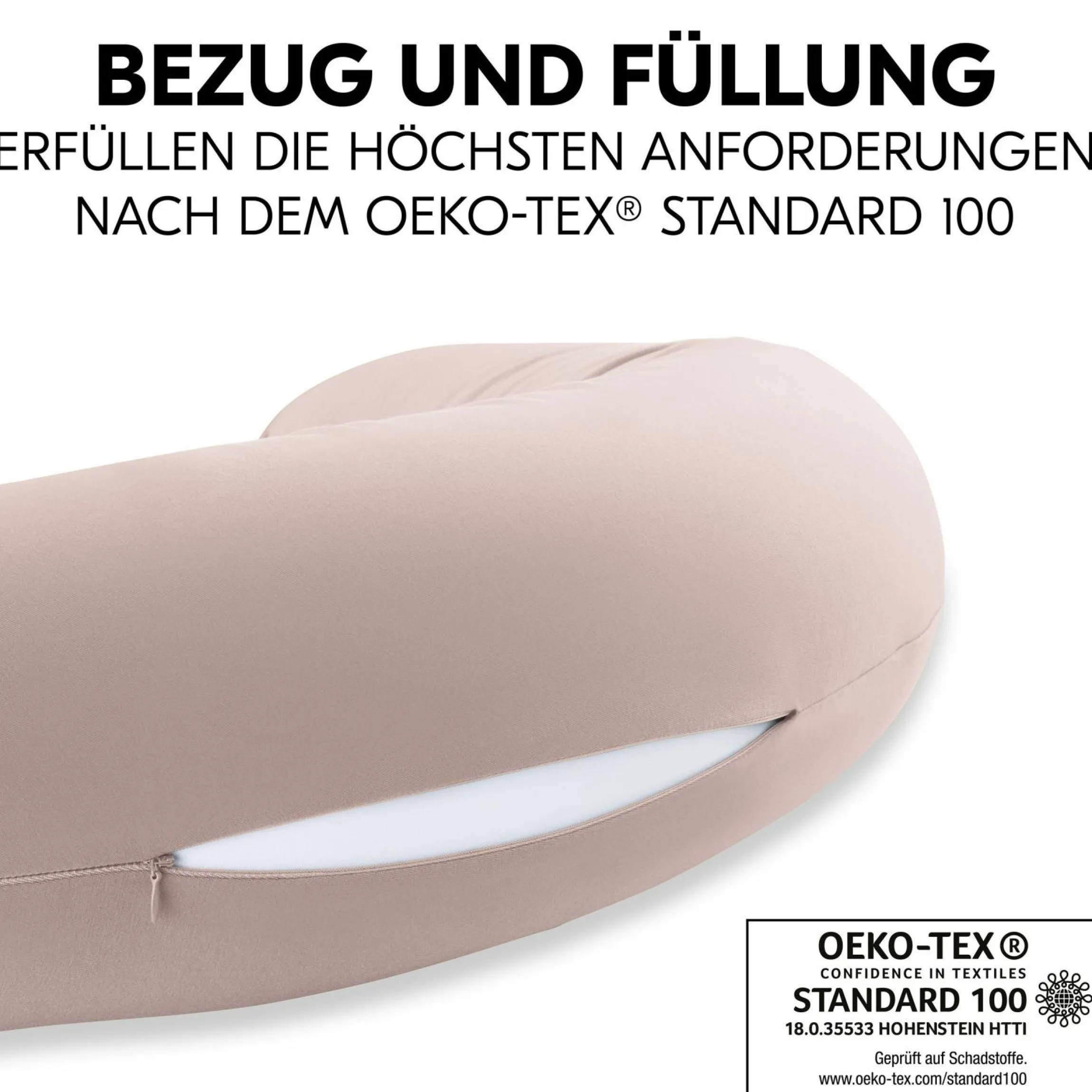 Schwangerschafts- und Stillkissen - Nurse N Care (190 cm Länge) - Smoky Pink