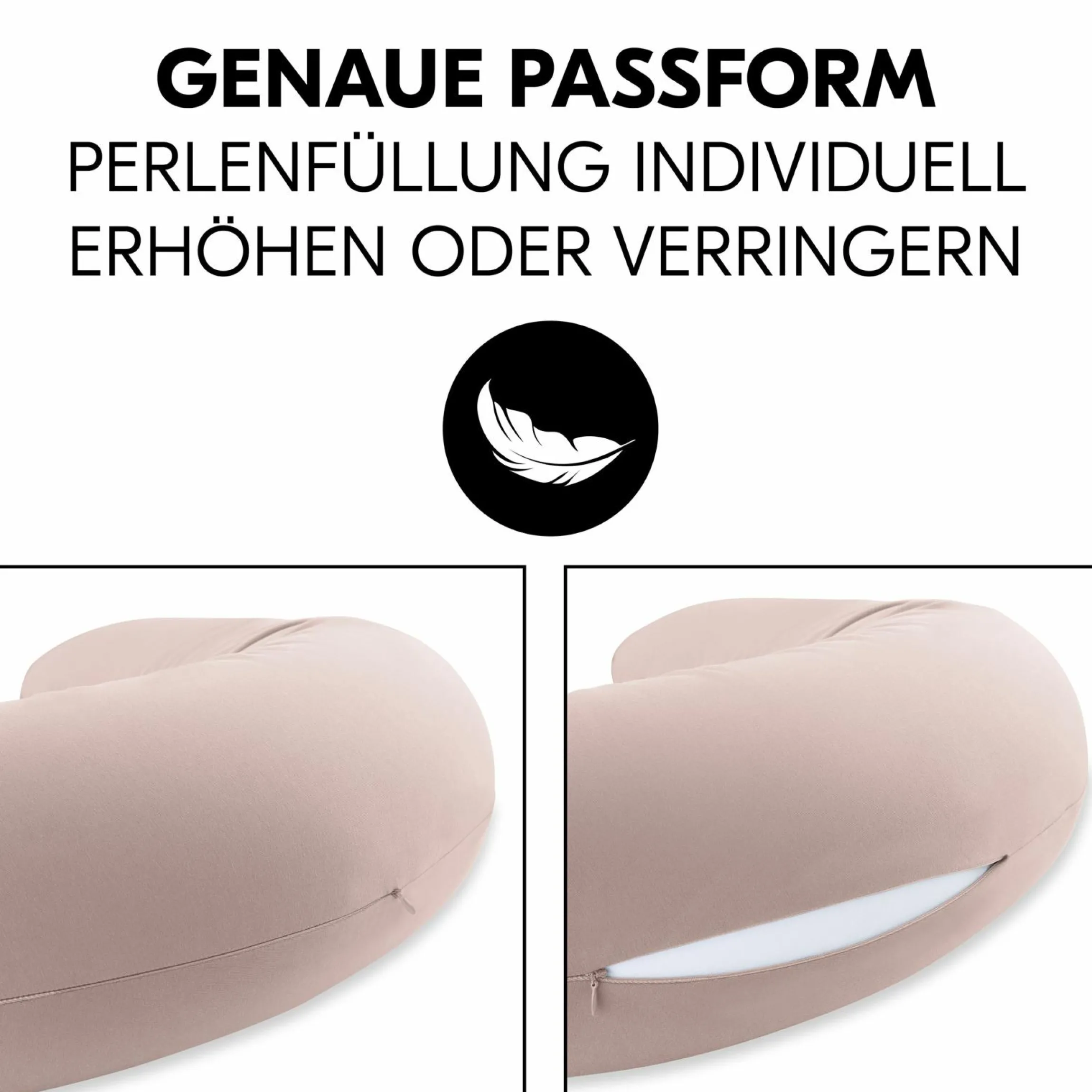 Schwangerschafts- und Stillkissen - Nurse N Care (190 cm Länge) - Smoky Pink