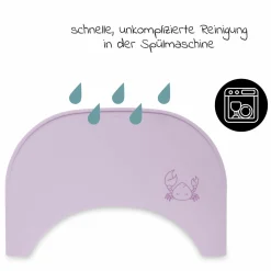 Silikon Auflage für Alpha Essbrett (rutschhemmend und abwischbar) - Highchair Tray Mat - Crab Lavender