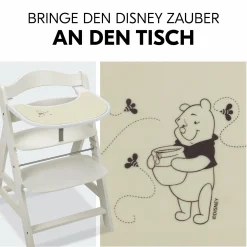 Silikon Auflage für Alpha Essbrett (rutschhemmend und abwischbar) - Highchair Tray Mat - Pooh - Dusty Beige