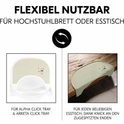 Silikon Auflage für Alpha Essbrett (rutschhemmend und abwischbar) - Highchair Tray Mat - Pooh - Dusty Beige