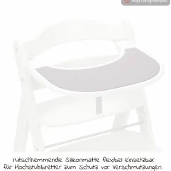 Silikon Auflage für Alpha Essbrett (rutschhemmend und abwischbar) - Highchair Tray Mat - Beige Speckle