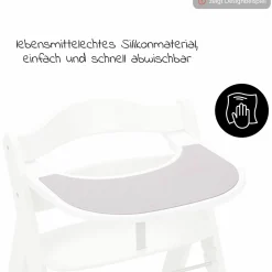 Silikon Auflage für Alpha Essbrett (rutschhemmend und abwischbar) - Highchair Tray Mat - Beige Speckle