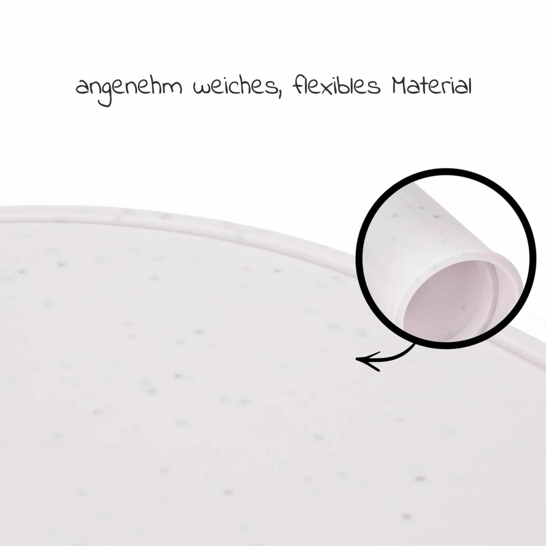 Silikon Auflage für Alpha Essbrett (rutschhemmend und abwischbar) - Highchair Tray Mat - Beige Speckle