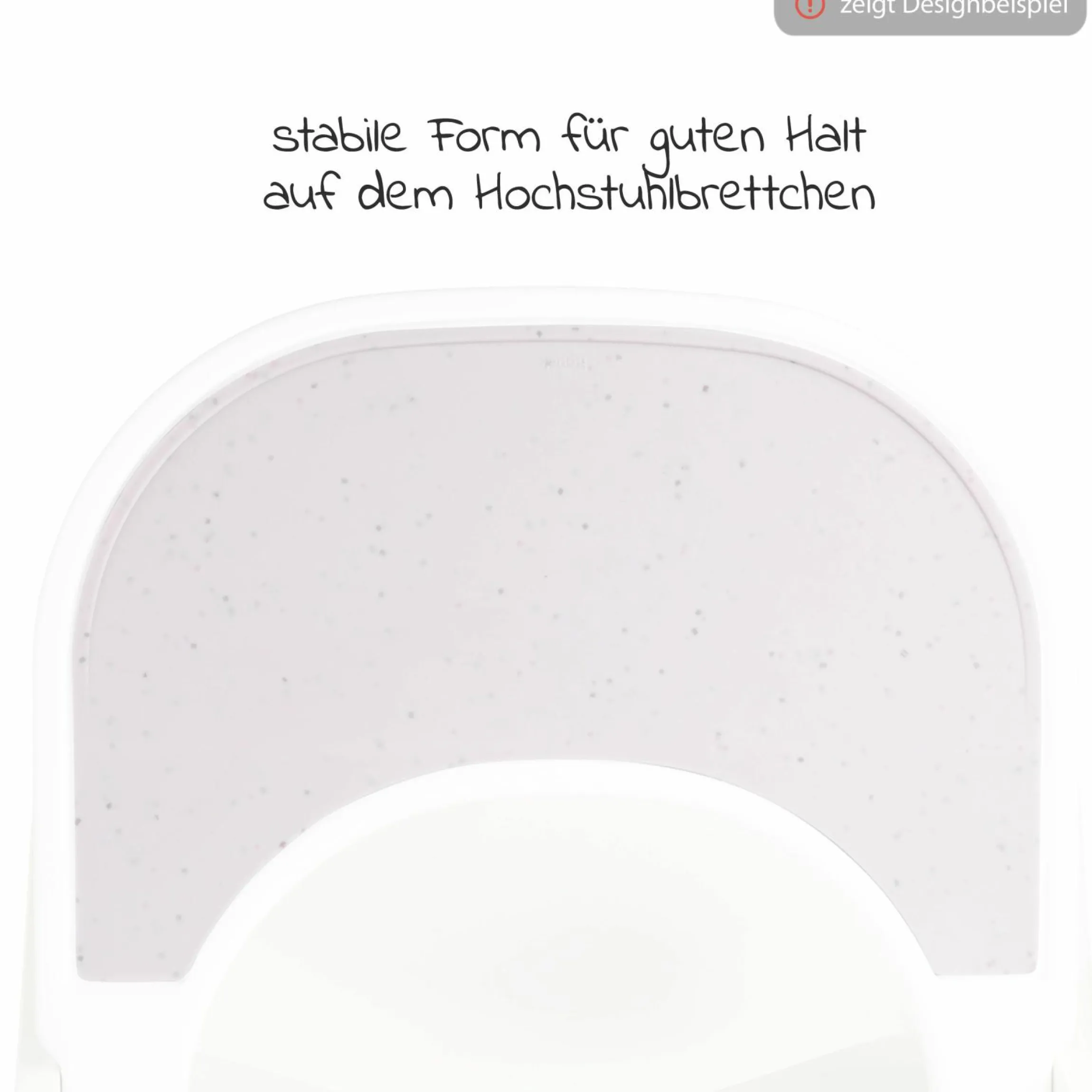 Silikon Auflage für Alpha Essbrett (rutschhemmend und abwischbar) - Highchair Tray Mat - Beige Speckle