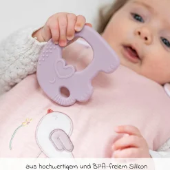 Silikon-Beißring - Elefant - Lilac