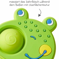 Silikon-Beißring / Greifling Plopp-Frosch