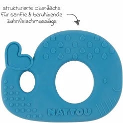 Silikon-Beißring - Wal - Infinity Blue