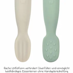 Silikon-Esslernlöffel 2er Pack - Salbeigrün