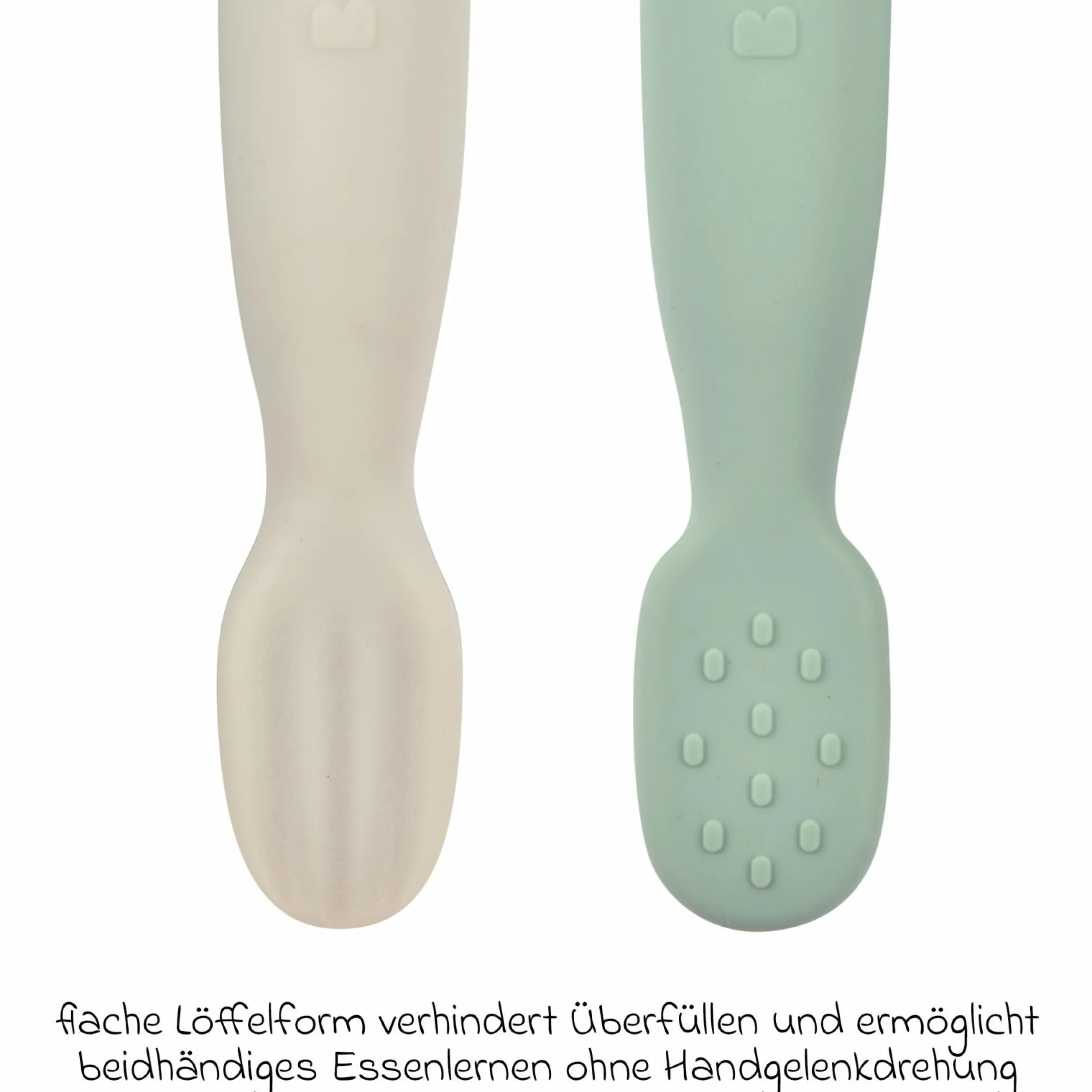 Silikon-Esslernlöffel 2er Pack - Salbeigrün