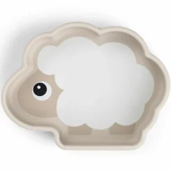 Silikon-Esslern-Schale mit Saugfuß Stick & Stay - Sheepy - Sand