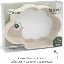 Silikon-Esslern-Schale mit Saugfuß Stick & Stay - Sheepy - Sand