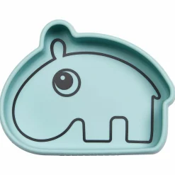Silikon-Esslern-Schale mit Saugfuß - Stick & Stay - Ozzo - Blau