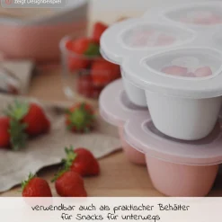 Silikon-Gefrierform Multiportions Blume 6 x 90 ml - Old Pink