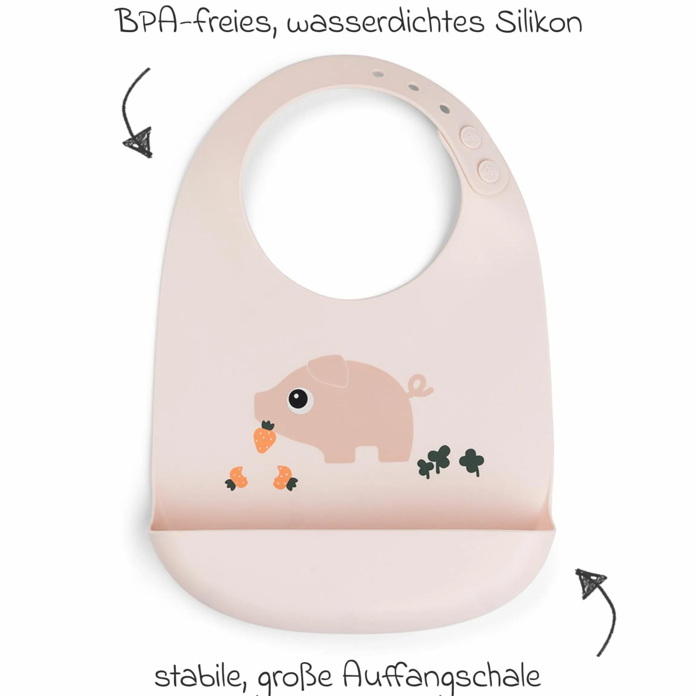 Silikon-Lätzchen - Pigee - Powder
