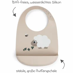 Silikon-Lätzchen - Sheepy - Sand
