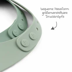 Silikon-Lätzchen 2er Pack - Croco - Grün