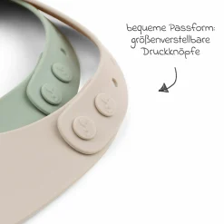 Silikon-Lätzchen 2er Pack - Lalee - Sand / Grün