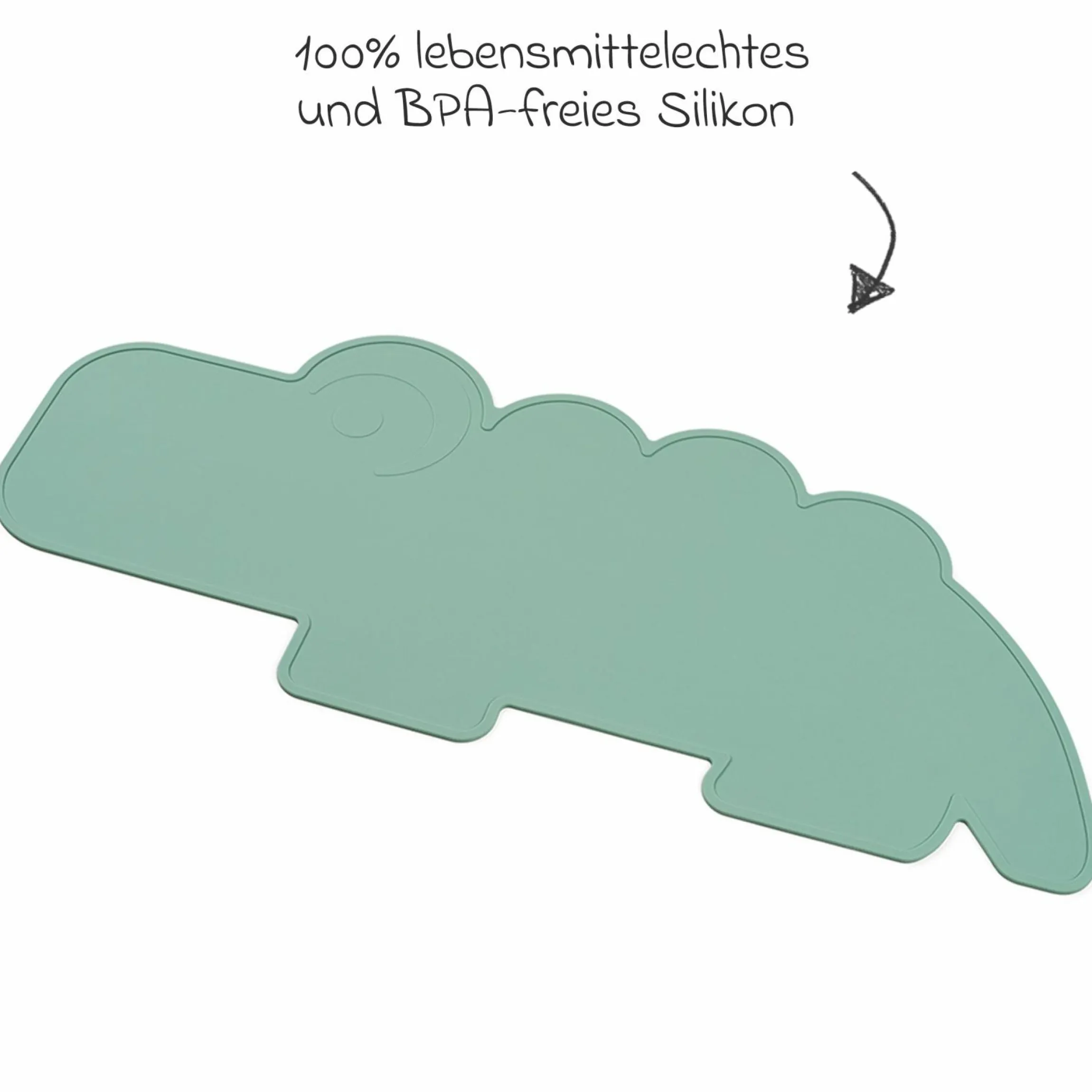 Silikon-Tischunterlage - Croco - Grün