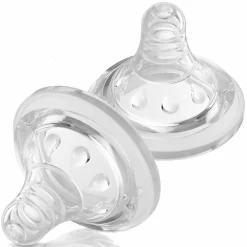 Silikon-Trinksauger 2er Pack Gr. S (für Muttermilch, Pre-Milchnahrung und Folgemilch 1, Tee und Wasser)