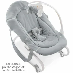Sitn Relax 3in1 - Hochstuhl ab der Geburt, Babyliege und Wippe - Stretch Grey