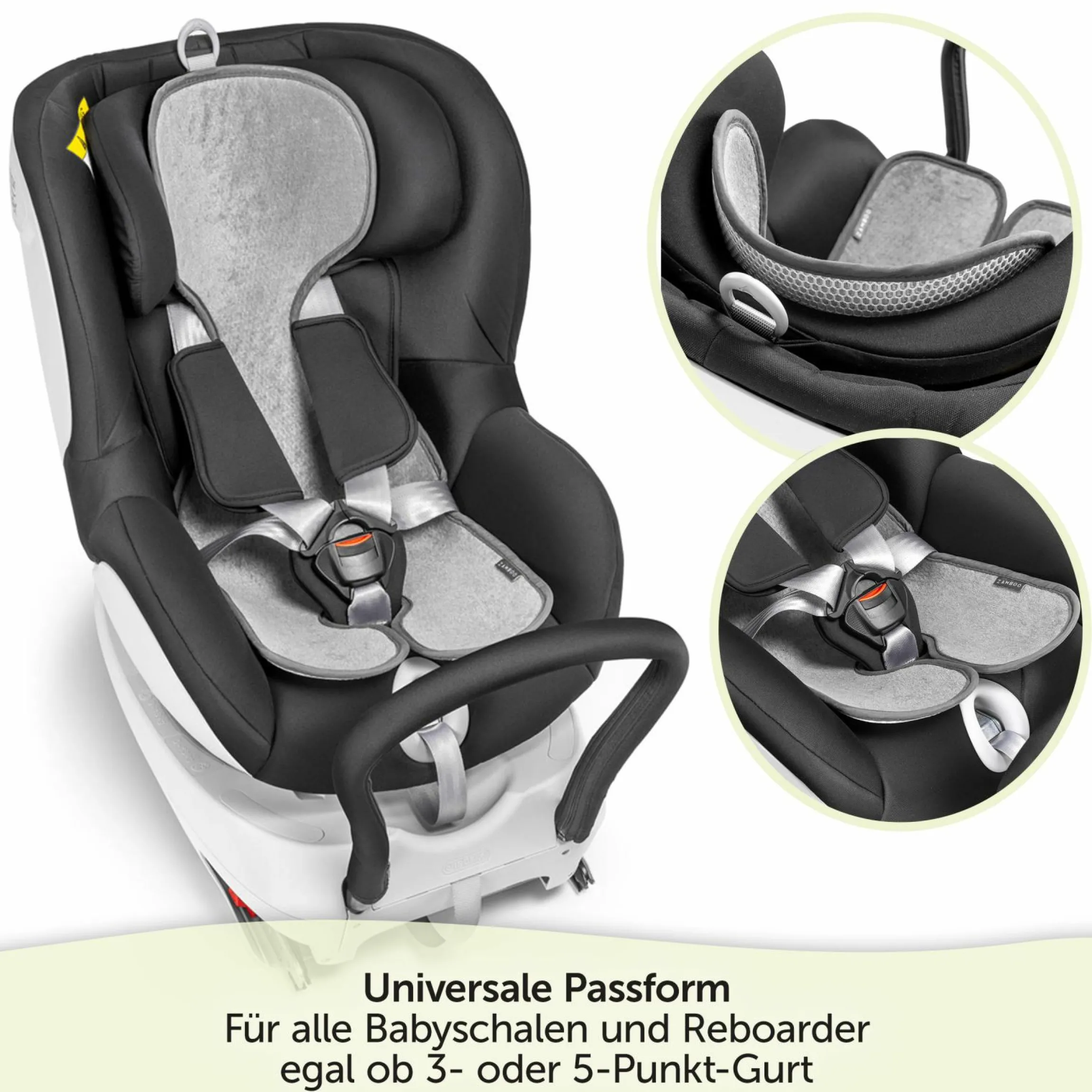 Sitzauflage für Babyschale Cool & Dry - Grau