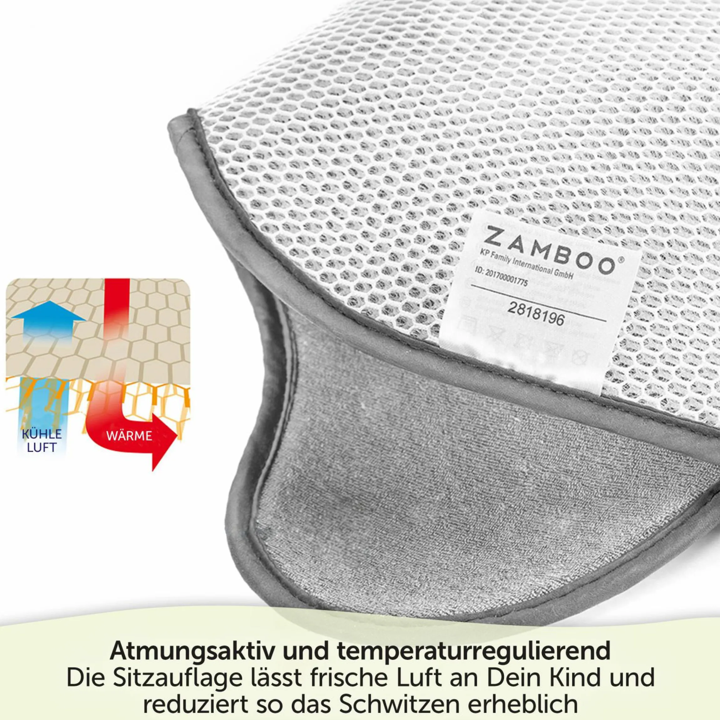 Sitzauflage für Babyschale Cool & Dry - Grau