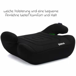 Sitzerhöhung Booster Basic R129 ab 7 Jahre - 12 Jahre (135 cm - 150 cm) ohne Isofix mit Gurtbefestigung - Schwarz