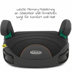 Sitzerhöhung Booster Eversure Lite R129 i-Size ab 7 Jahre - 12 Jahre (135 cm - 150 cm) nur 2kg leicht - Ebony - Kollektion 2025