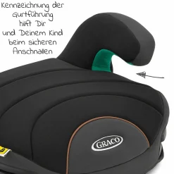 Sitzerhöhung Booster Eversure Lite R129 i-Size ab 7 Jahre - 12 Jahre (135 cm - 150 cm) nur 2kg leicht - Ebony - Kollektion 2025