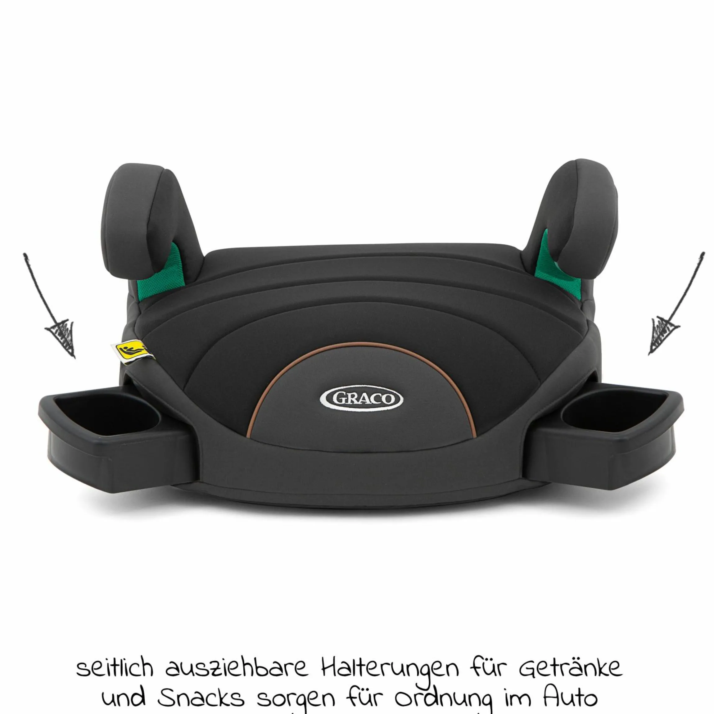 Sitzerhöhung Booster Eversure Lite R129 i-Size ab 7 Jahre - 12 Jahre (135 cm - 150 cm) nur 2kg leicht - Ebony - Kollektion 2025