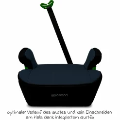 Sitzerhöhung Junior Gurtfix i-Size ab 7 Jahre - 12 Jahre (126 cm - 150 cm) nur 2,15 kg leicht - Nero - Kollektion 2025