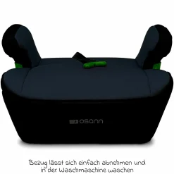 Sitzerhöhung Junior Gurtfix i-Size ab 7 Jahre - 12 Jahre (126 cm - 150 cm) nur 2,15 kg leicht - Nero - Kollektion 2025