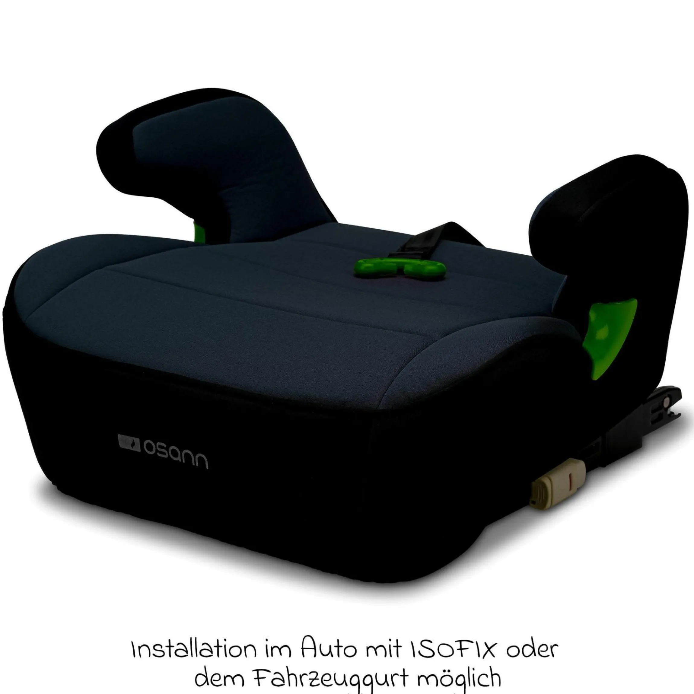 Sitzerhöhung Junior Isofix Gurtfix i-Size ab 7 Jahre - 12 Jahre (126 cm - 150 cm) nur 3,3 kg leicht - Nero - Kollektion 2025