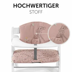 Sitzkissen / Hochstuhlauflage für Alpha Hochstuhl Highchair Pad Select - Disney - Bambi Rose