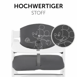 Sitzkissen / Hochstuhlauflage für Alpha Hochstuhl Highchair Pad Select - Disney - Mickey Mouse Anthracite