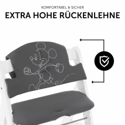 Sitzkissen / Hochstuhlauflage für Alpha Hochstuhl Highchair Pad Select - Disney - Mickey Mouse Anthracite