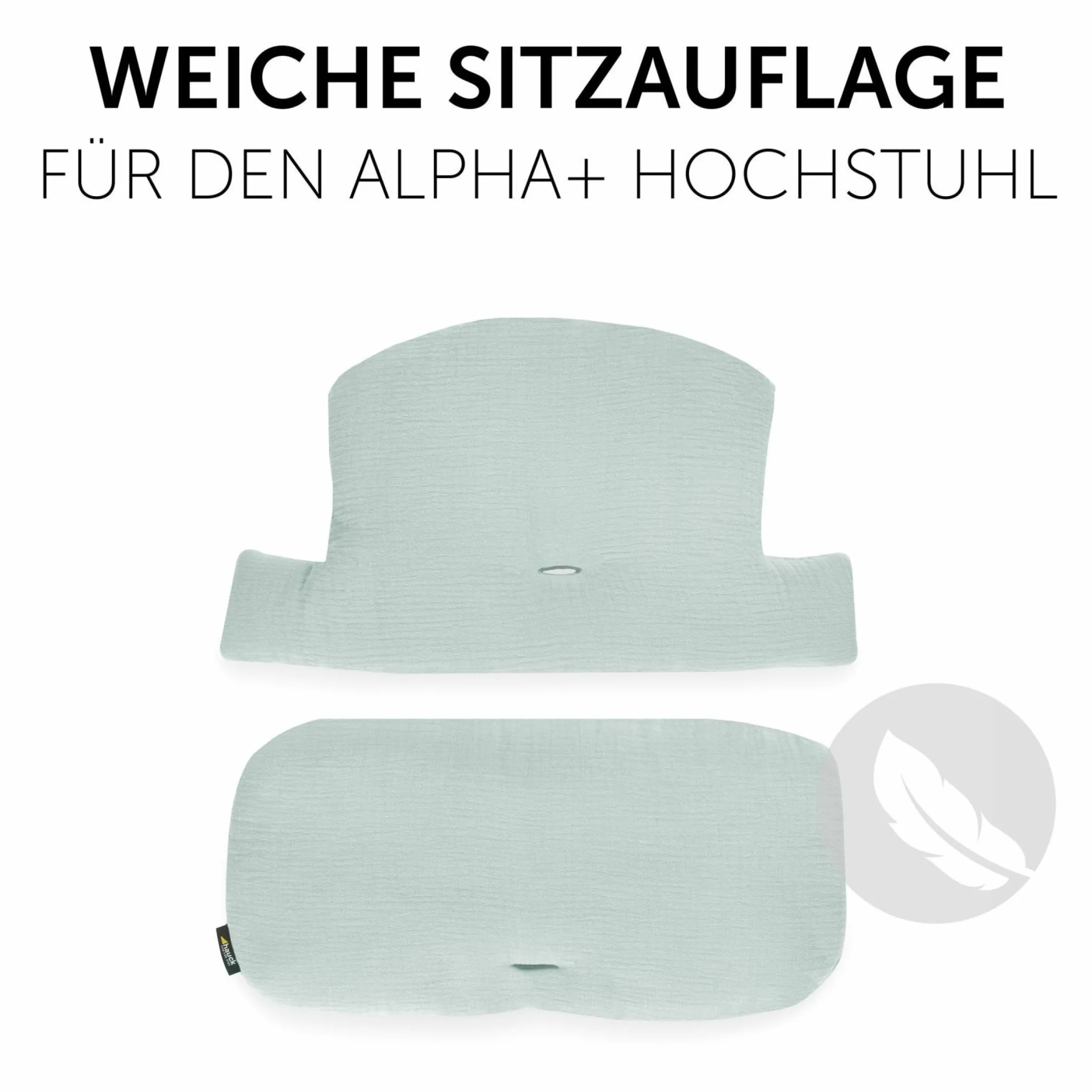 Sitzkissen / Hochstuhlauflage für Alpha Hochstuhl - Highchair Pad Select - Muslin Mint