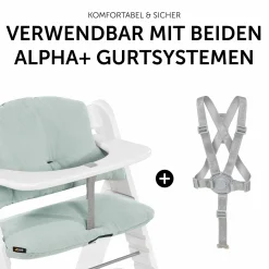 Sitzkissen / Hochstuhlauflage für Alpha Hochstuhl - Highchair Pad Select - Muslin Mint