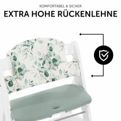 Sitzkissen / Hochstuhlauflage für Alpha Hochstuhl - Highchair Pad Select - Jersey Leaves Mint