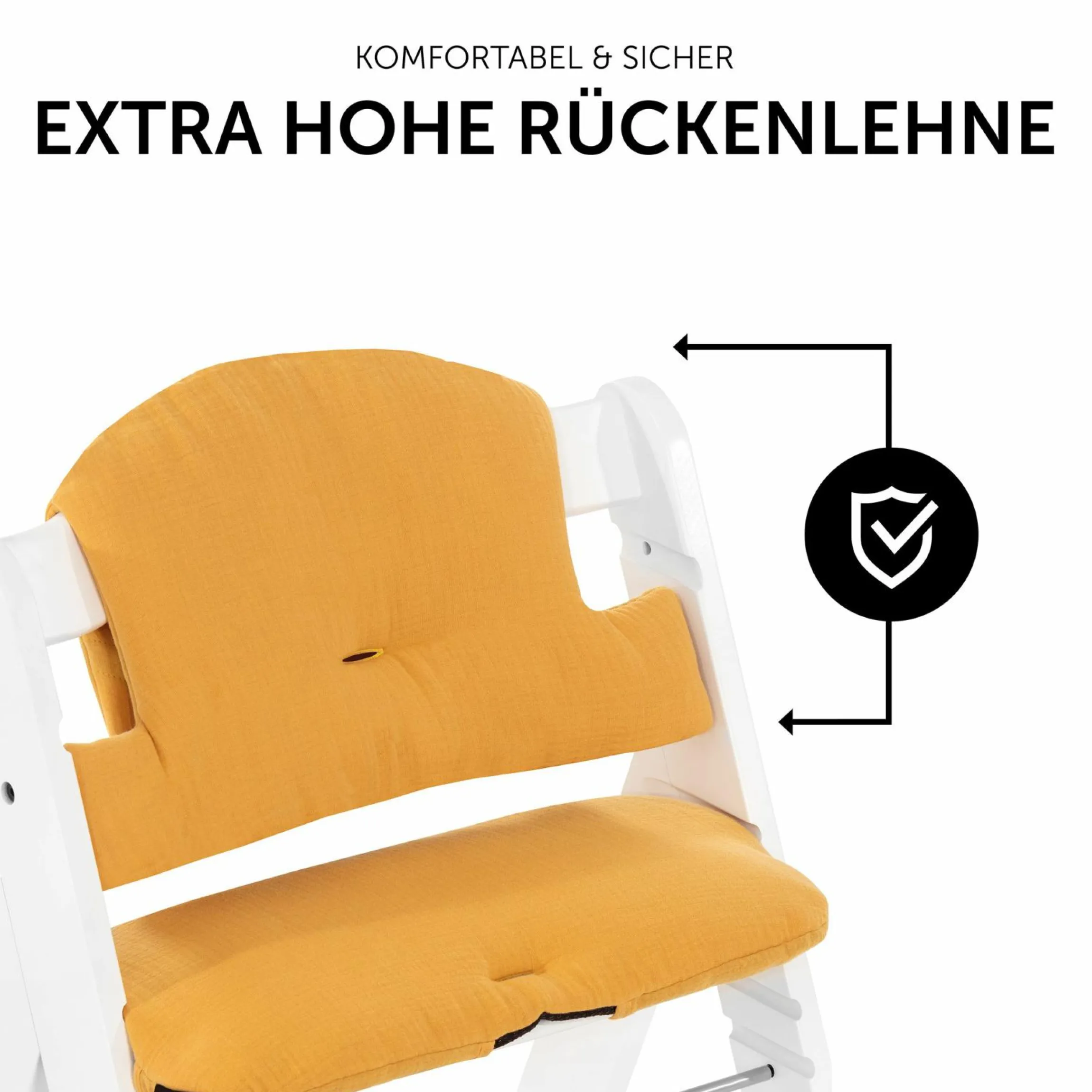 Sitzkissen / Hochstuhlauflage für Alpha Hochstuhl - Highchair Pad Select - Muslin Honey