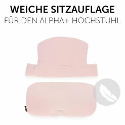Sitzkissen / Hochstuhlauflage für Alpha Hochstuhl - Highchair Pad Select - Muslin Mineral Rose