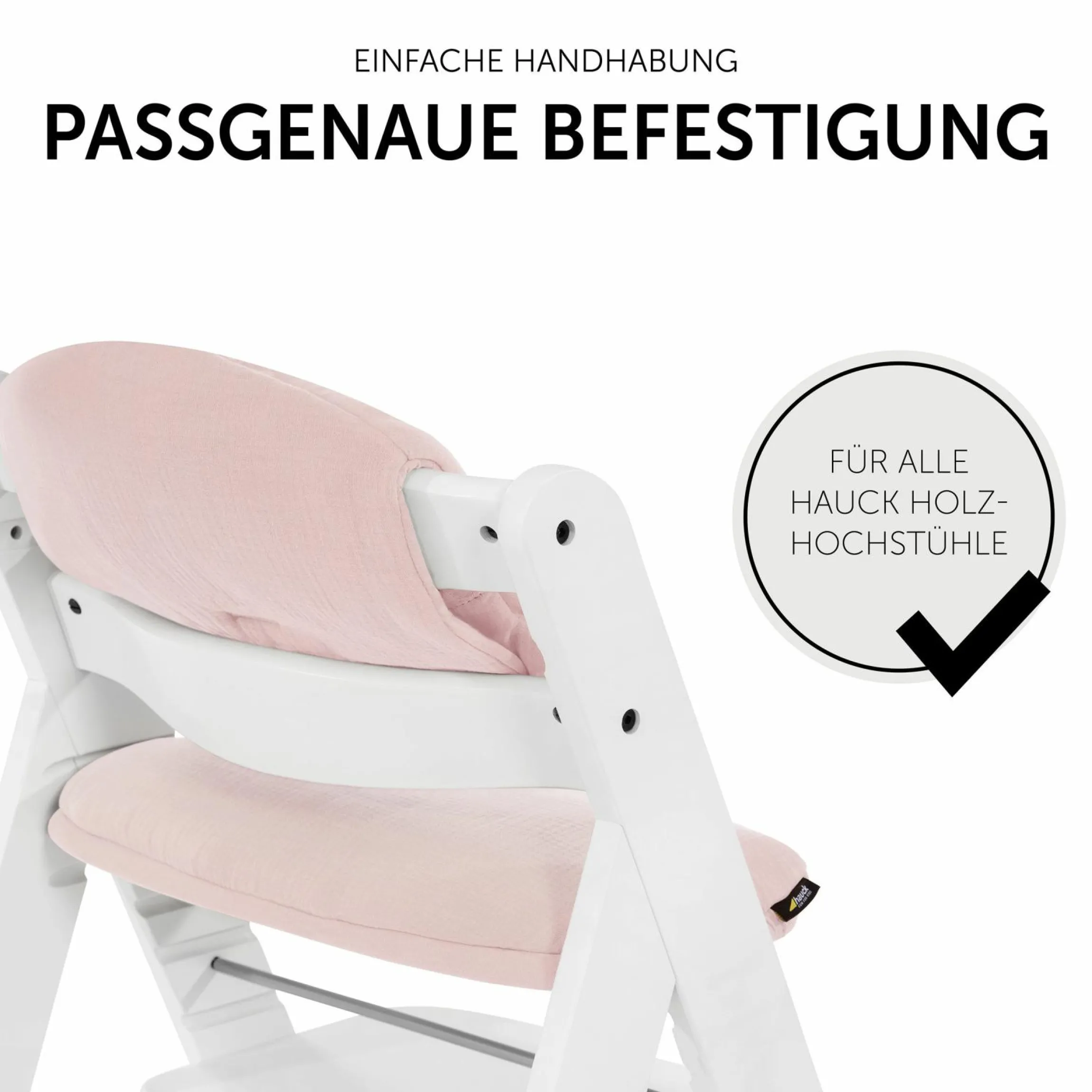 Sitzkissen / Hochstuhlauflage für Alpha Hochstuhl - Highchair Pad Select - Muslin Mineral Rose