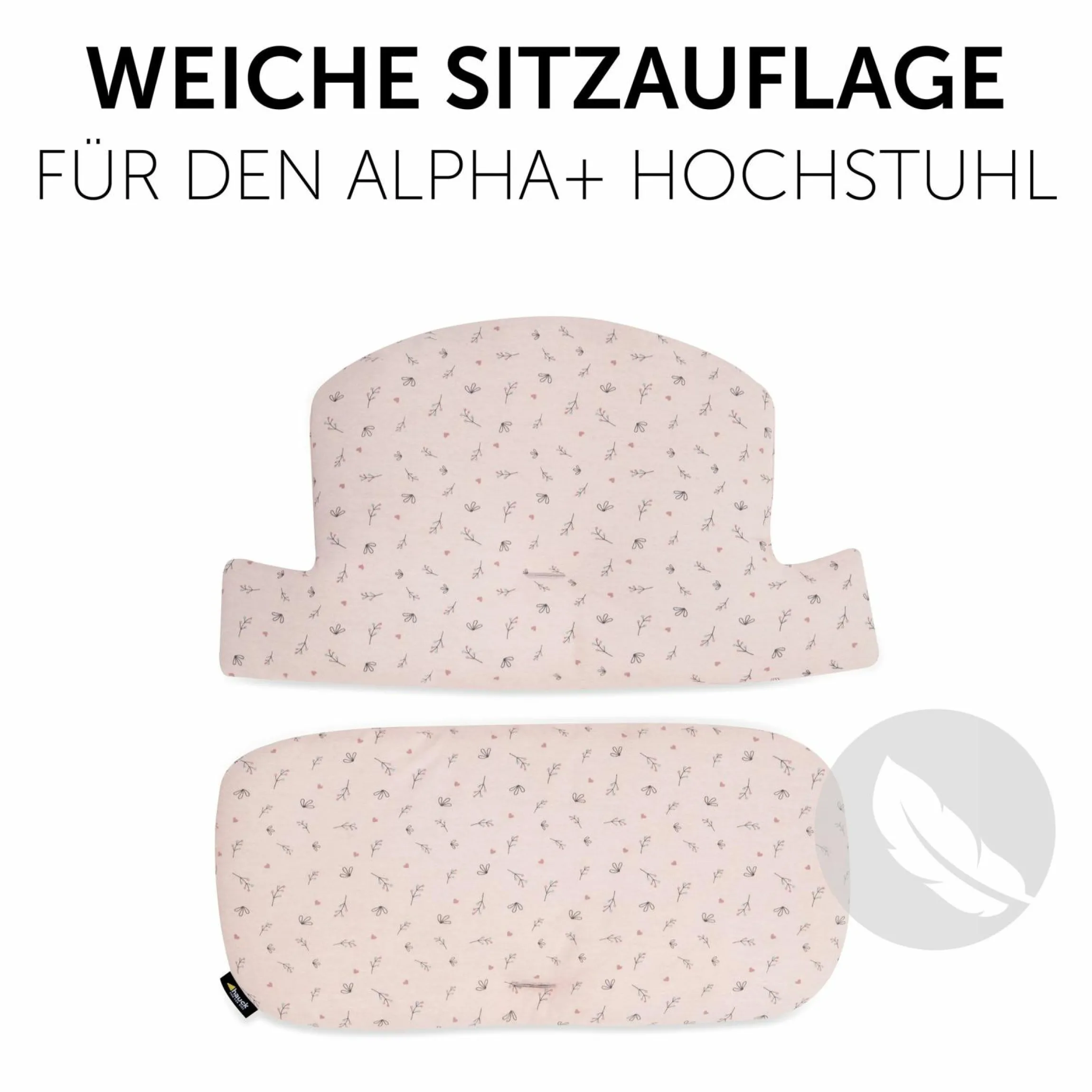 Sitzkissen / Hochstuhlauflage für Alpha Hochstuhl - Highchair Pad Select - Jersey Flowers Rose