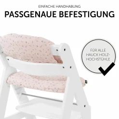Sitzkissen / Hochstuhlauflage für Alpha Hochstuhl - Highchair Pad Select - Jersey Flowers Rose