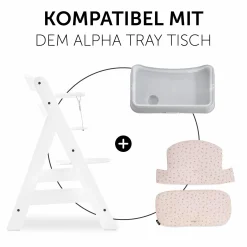 Sitzkissen / Hochstuhlauflage für Alpha Hochstuhl - Highchair Pad Select - Jersey Flowers Rose
