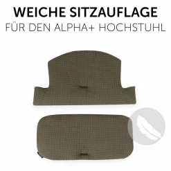 Sitzkissen / Hochstuhlauflage für Alpha Hochstuhl - Highchair Pad Select - Waffle Pique Olive
