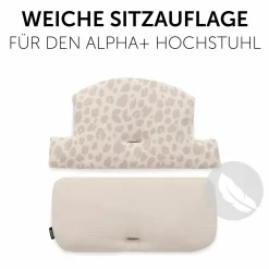 Sitzkissen / Hochstuhlauflage für Alpha Hochstuhl - Highchair Pad Select - Muslin Leo Natural