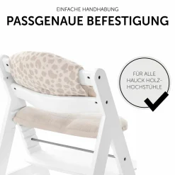 Sitzkissen / Hochstuhlauflage für Alpha Hochstuhl - Highchair Pad Select - Muslin Leo Natural