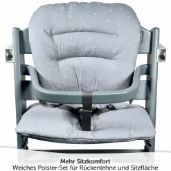 Sitzkissen / Hochstuhlauflage für bebeconfort Timba - Curves - Grau